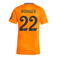 Fotballdrakt Dame Real Madrid Antonio Rudiger #22 Bortedrakt 2024-25 Kortermet